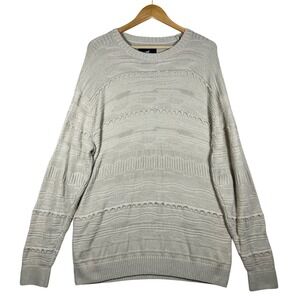 Hollister California Beige Knit Sweater Mens‎ Large Textured Patterned